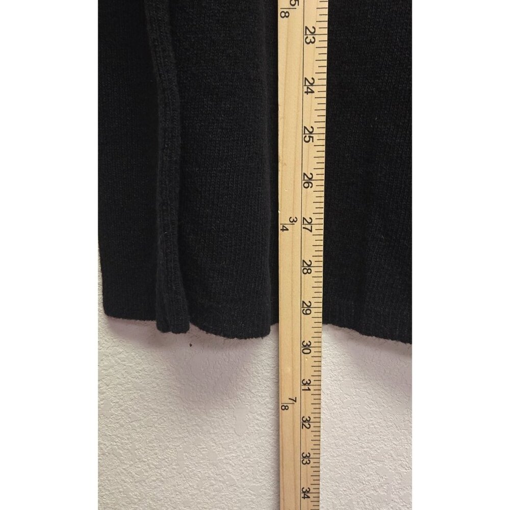 Free People Wool Black Long Sleeve Knit Tunic Floral Embroidered Henley Button P - Picture 13 of 13